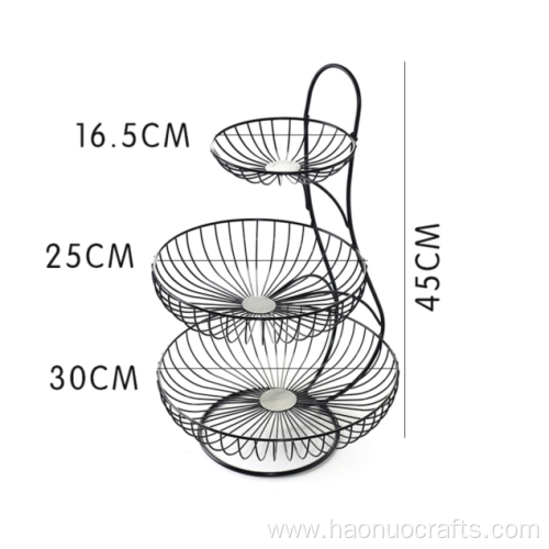 three-tiered net fruit basket